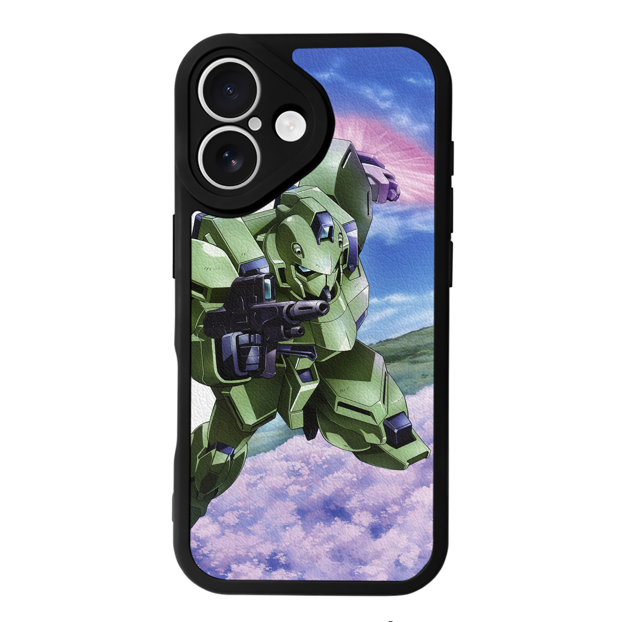 （画像用） 機動戦士ガンダム Mobile Suit Gundam 【iPhone 16シリーズ対応】シリコンスマホケース（レザー調） 材質：シリコン